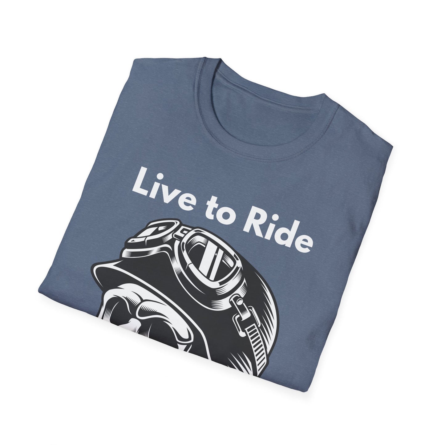 Live to Ride Full Throttle (white text) Digs Unisex Softstyle T-Shirt