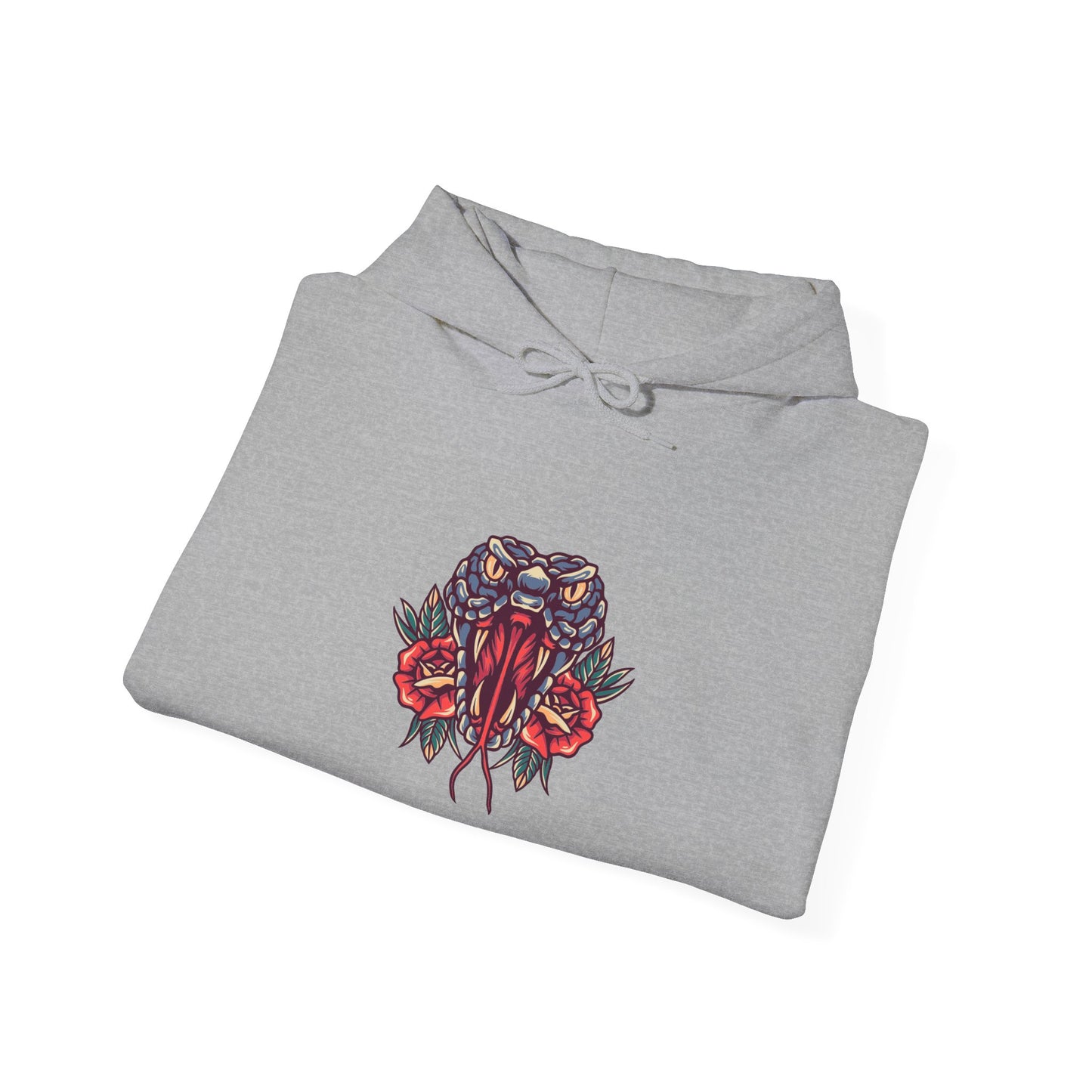 Snake w white motto Full Throttle Digs Unisex Heavy Blend™ Hooded Sweatshirt