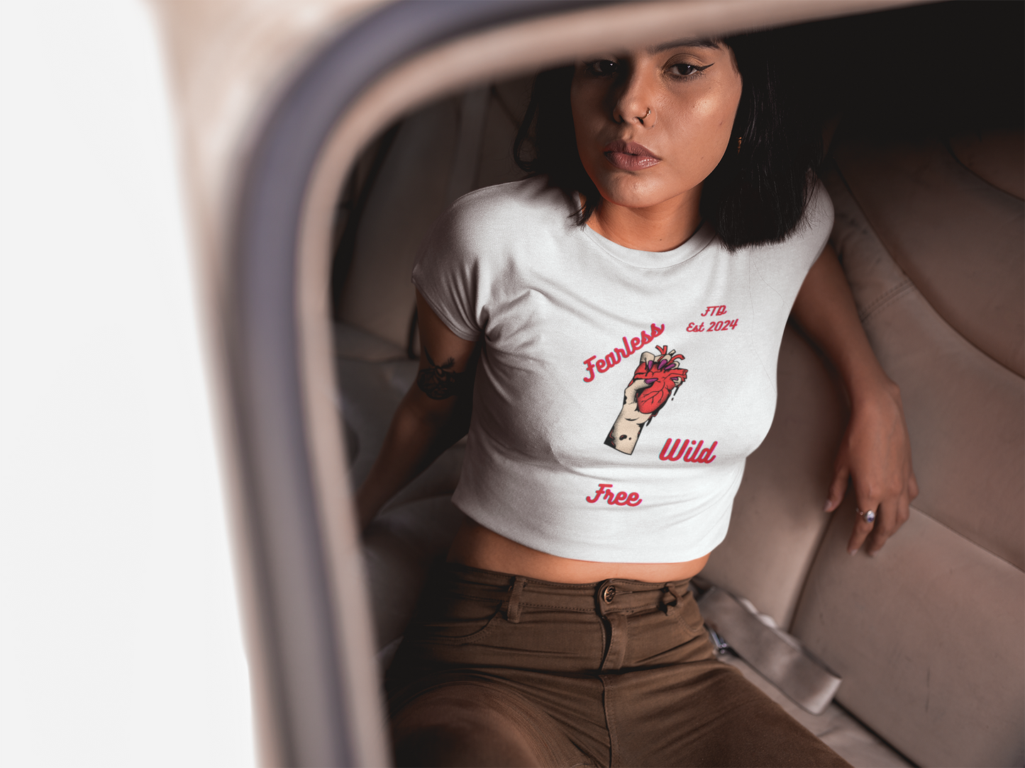 Women's Cropped T-Shirt | Printed Cropped T-Shirt | Full Throttle Digs