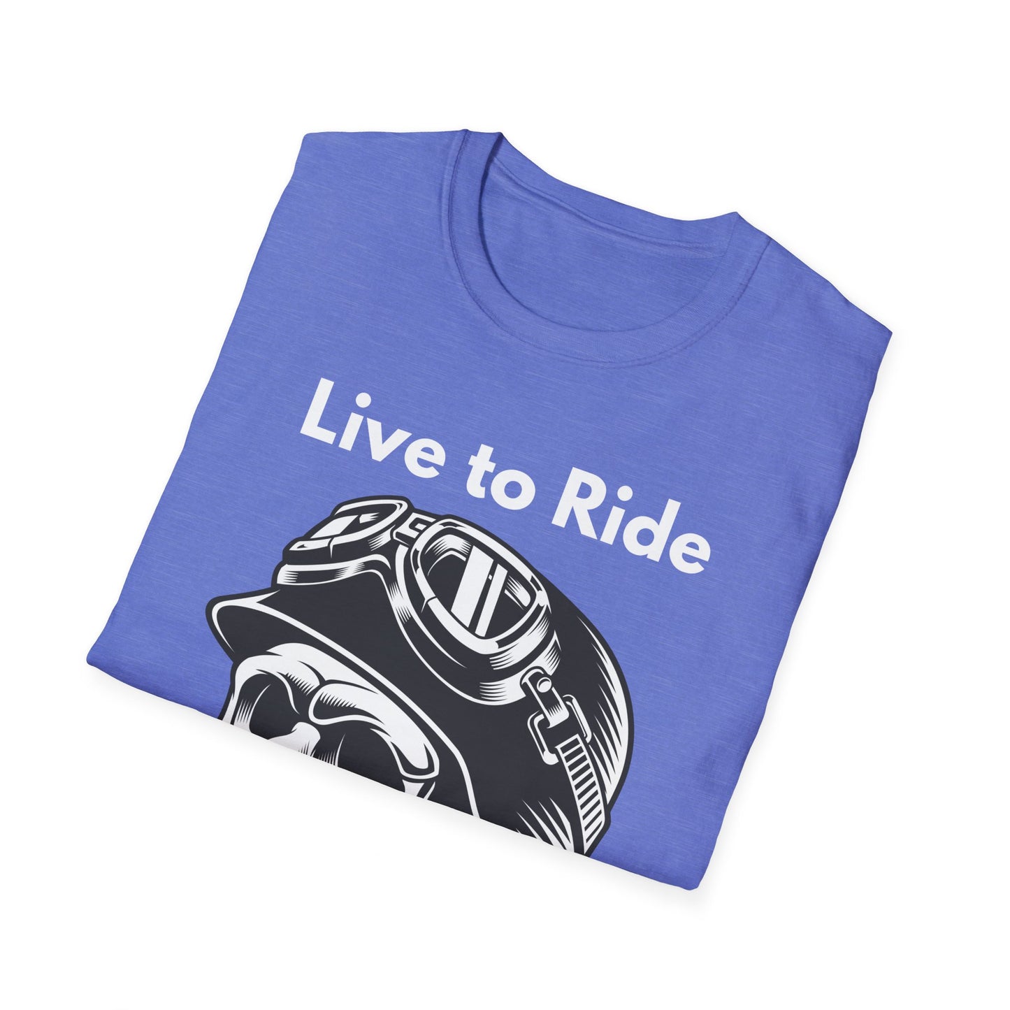 Live to Ride Full Throttle (white text) Digs Unisex Softstyle T-Shirt