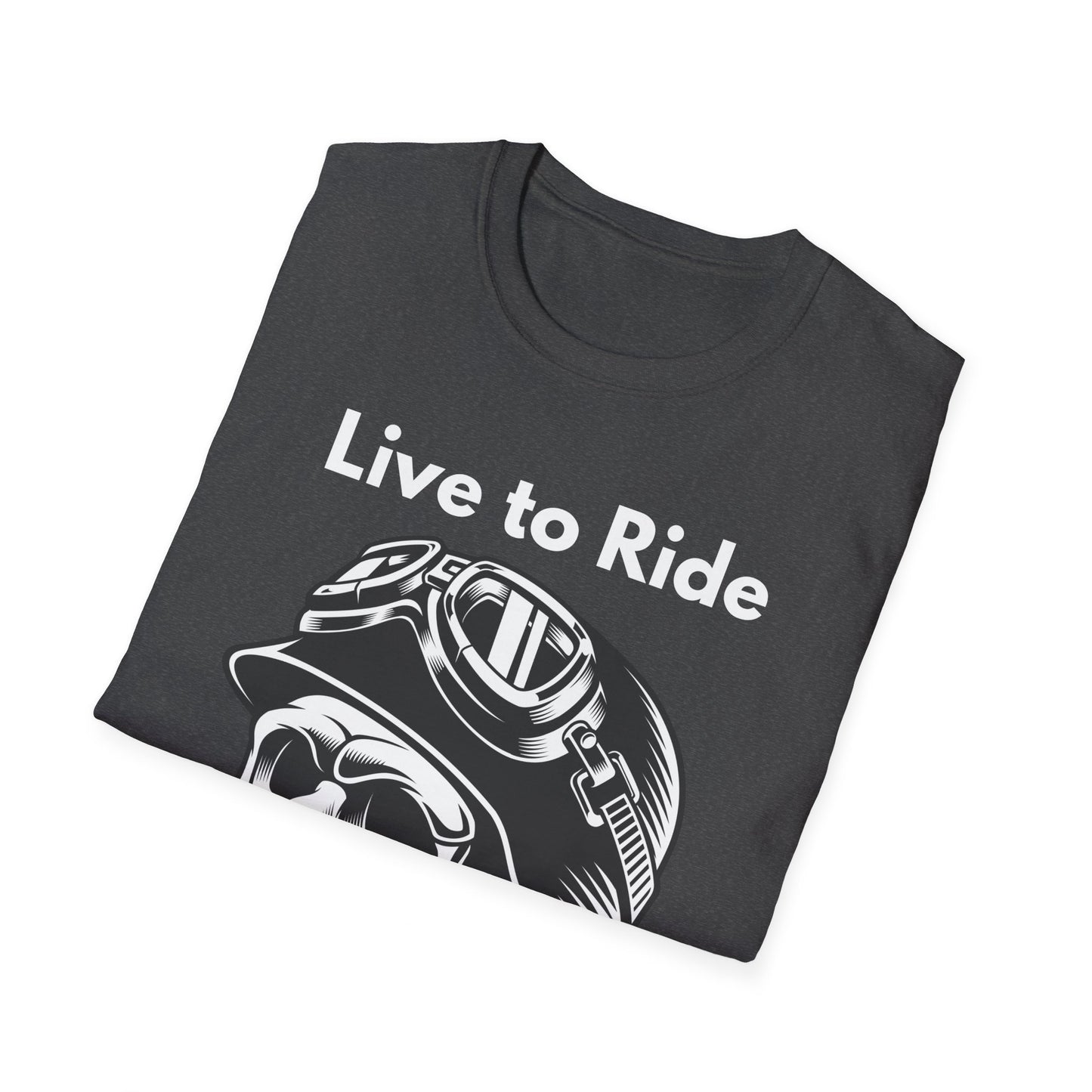 Live to Ride Full Throttle (white text) Digs Unisex Softstyle T-Shirt