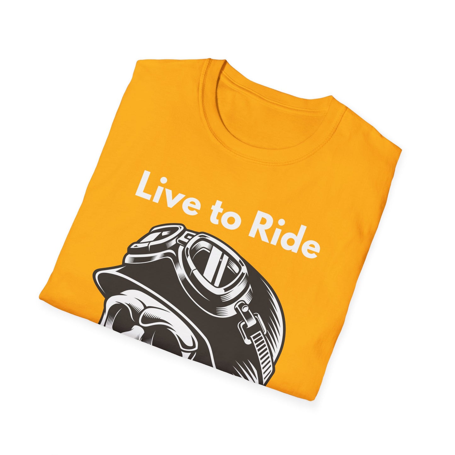 Live to Ride Full Throttle (white text) Digs Unisex Softstyle T-Shirt