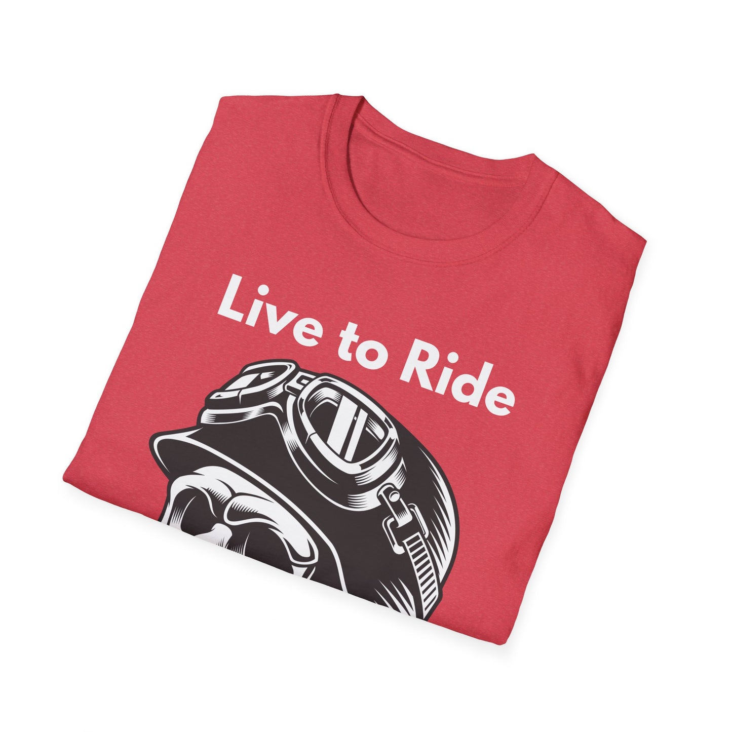 Live to Ride Full Throttle (white text) Digs Unisex Softstyle T-Shirt