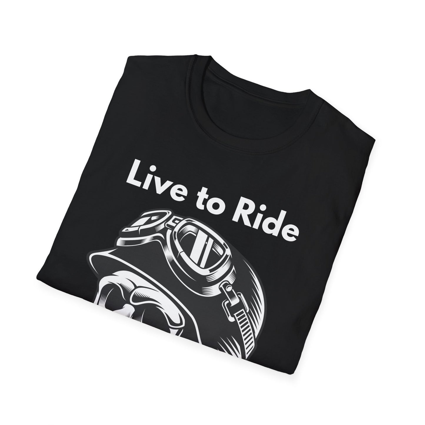 Live to Ride Full Throttle (white text) Digs Unisex Softstyle T-Shirt