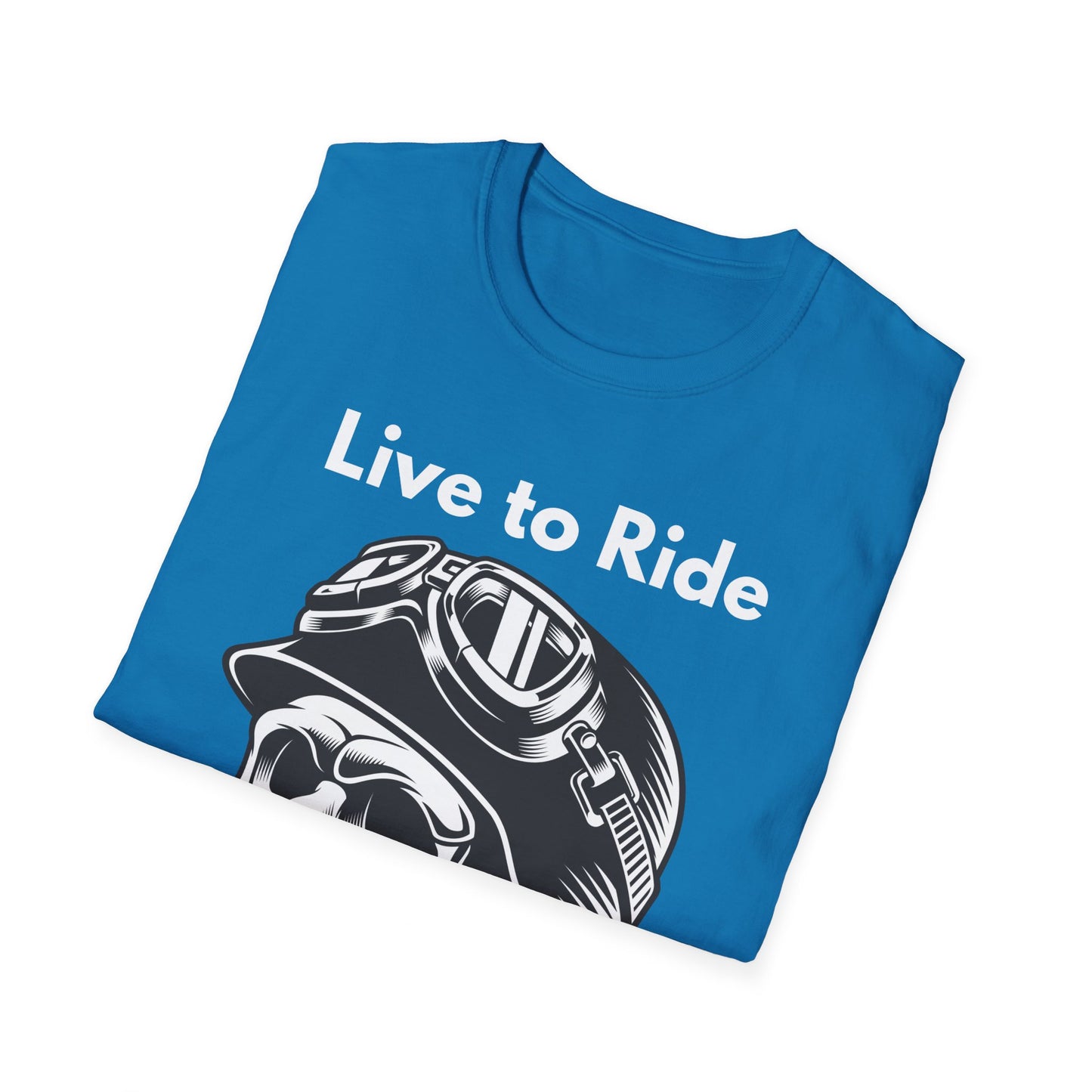 Live to Ride Full Throttle (white text) Digs Unisex Softstyle T-Shirt