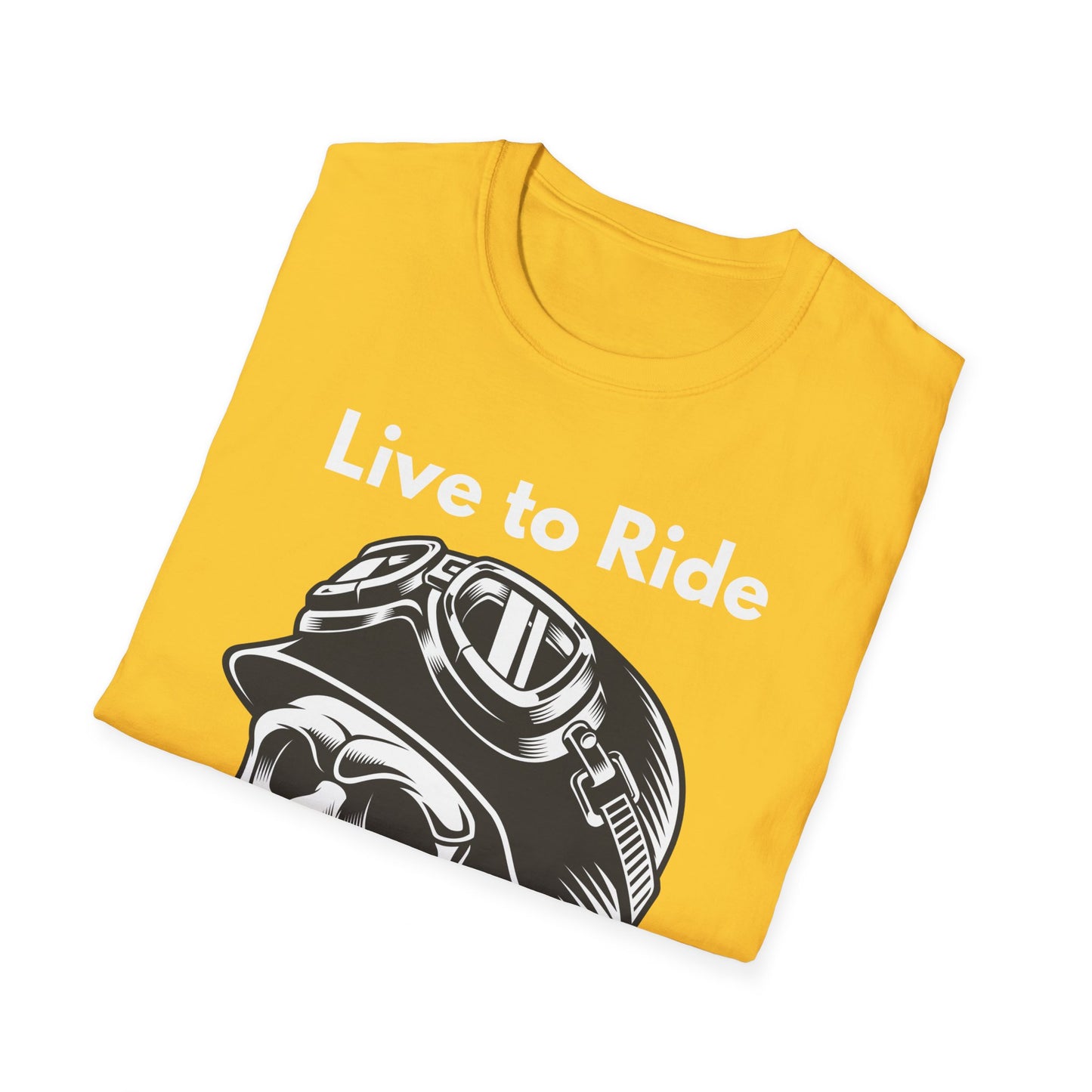 Live to Ride Full Throttle (white text) Digs Unisex Softstyle T-Shirt