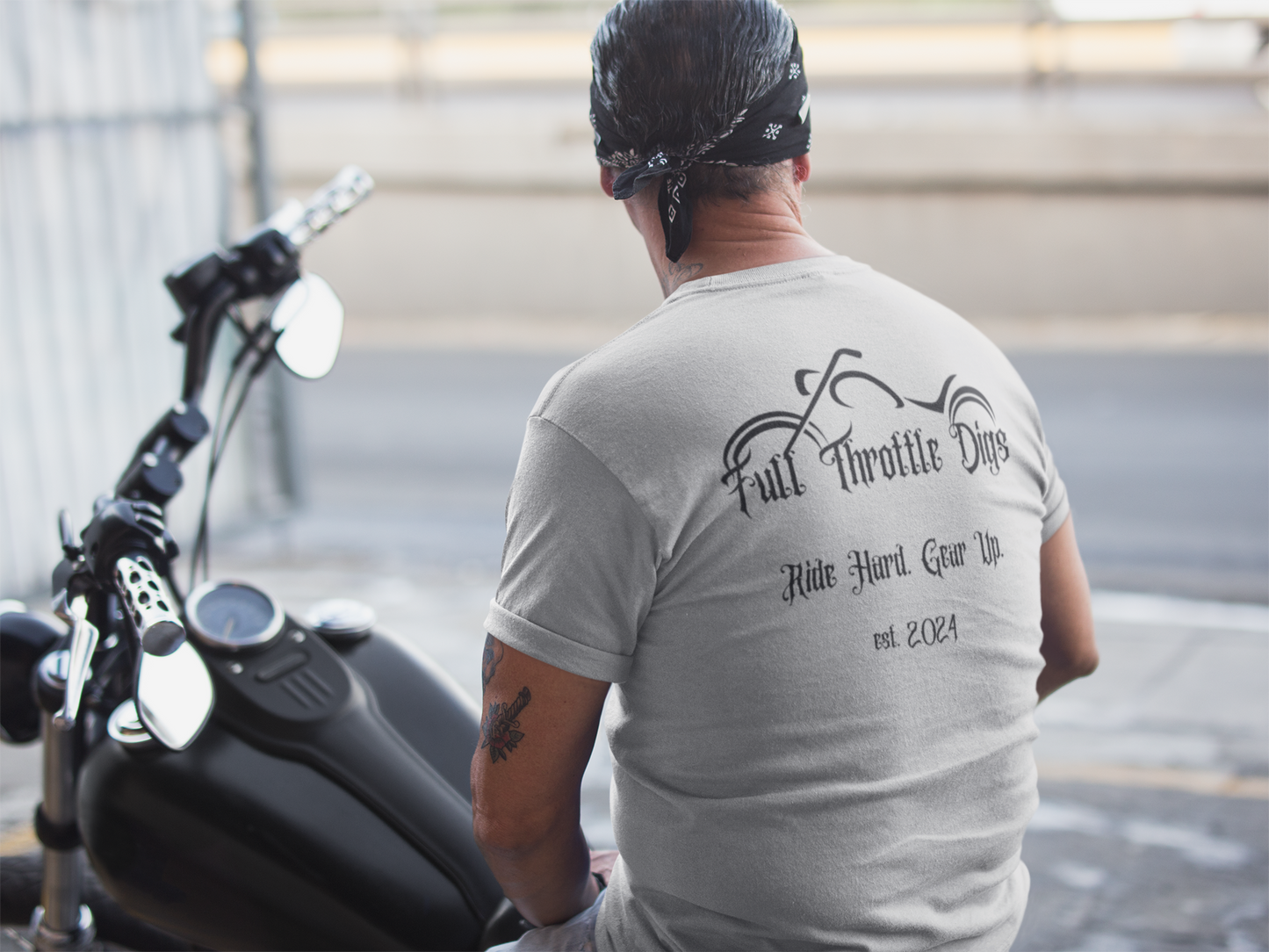 Motto Printed T-Shirt | Men's White T Shirt | Full Throttle Digs