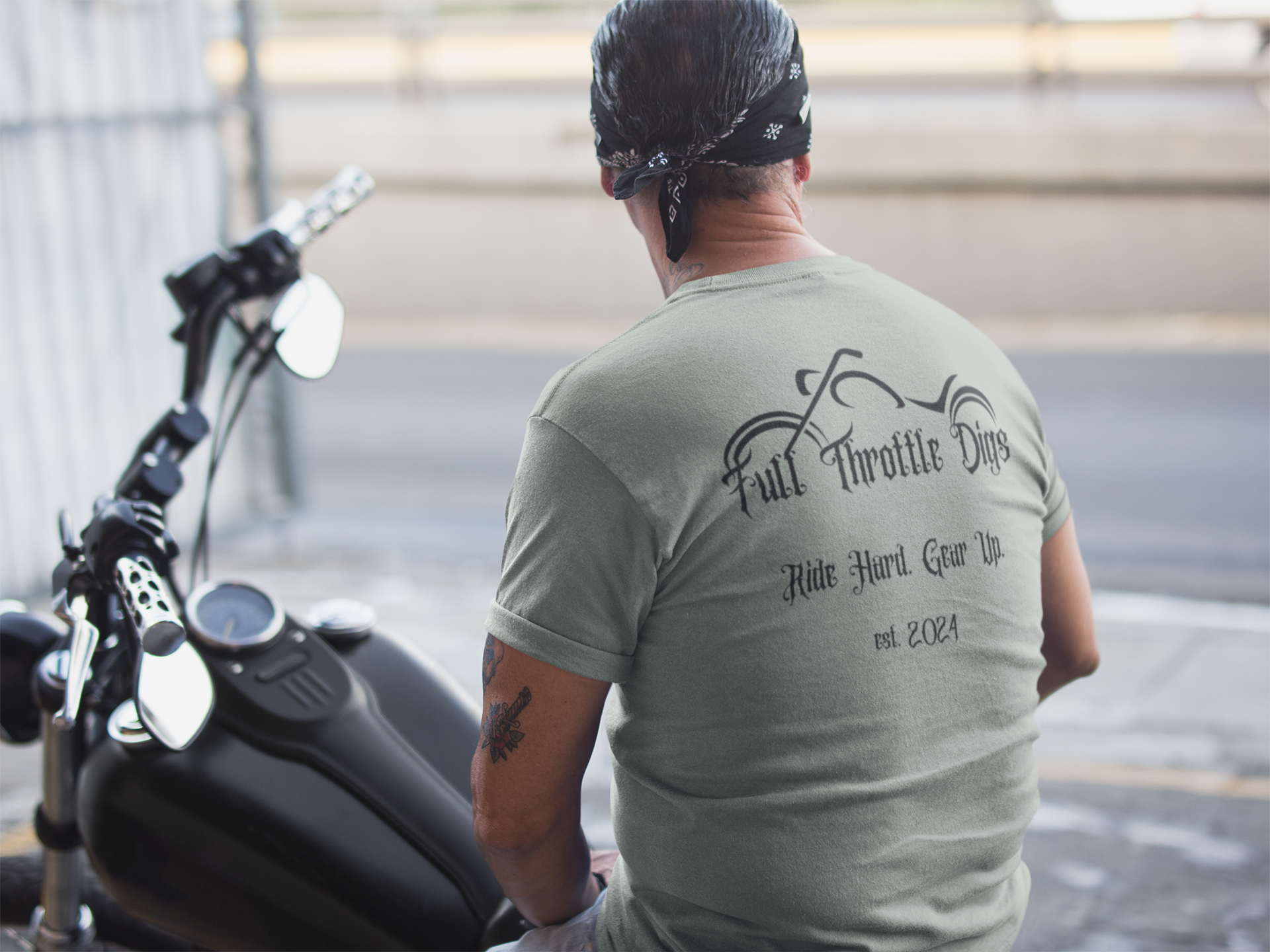 Motto Printed T-Shirt | Men's White T Shirt | Full Throttle Digs