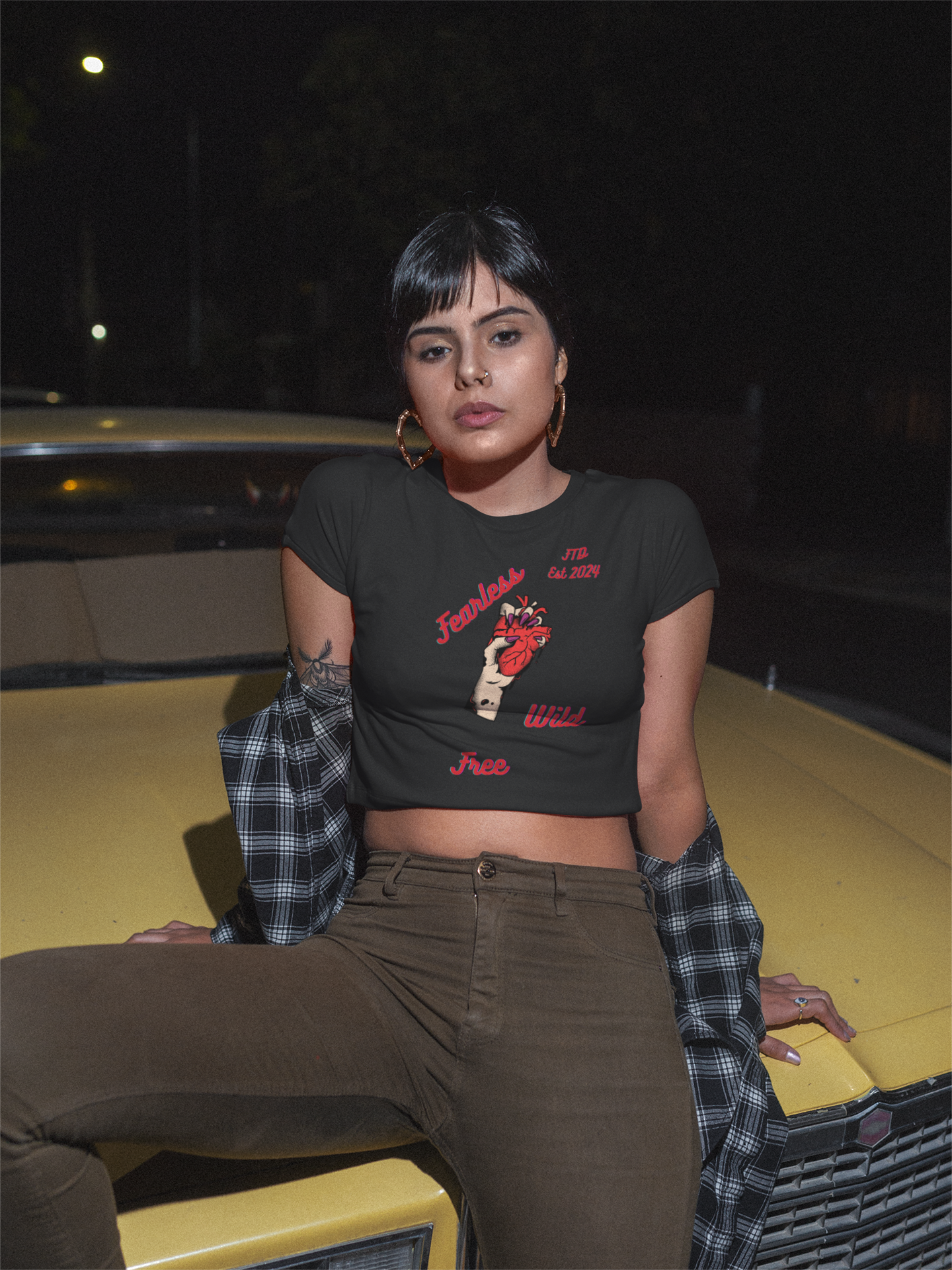 Women's Cropped T-Shirt | Printed Cropped T-Shirt | Full Throttle Digs