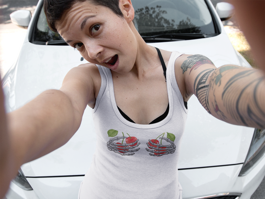 Women's Tank Top | Skeleton Hands Tank | Full Throttle Digs