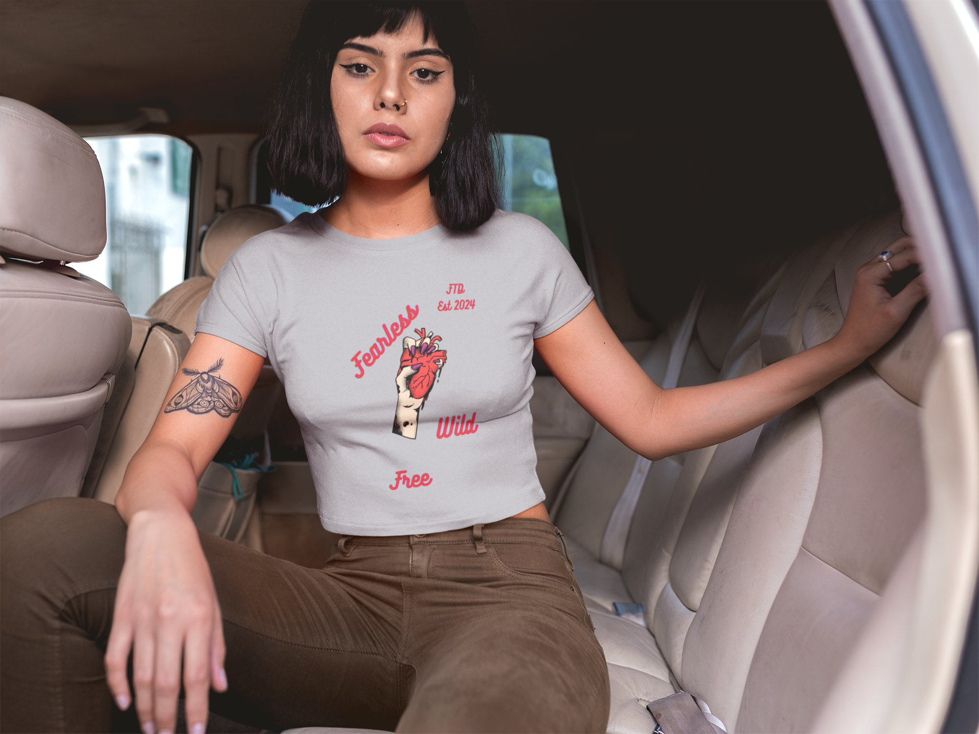 Women's Cropped T-Shirt | Printed Cropped T-Shirt | Full Throttle Digs